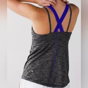 Lululemon Athletica Run For Gold Tank Heathered Purple Ladies Size 6